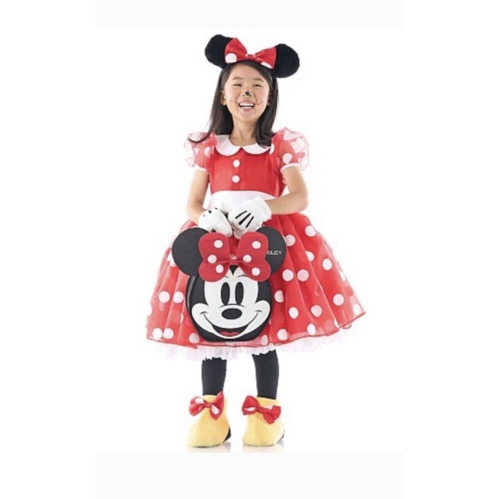 Pottery Barn Kids Baby 3T Disney Minnie Mouse Costume Dress 4 Pc READ